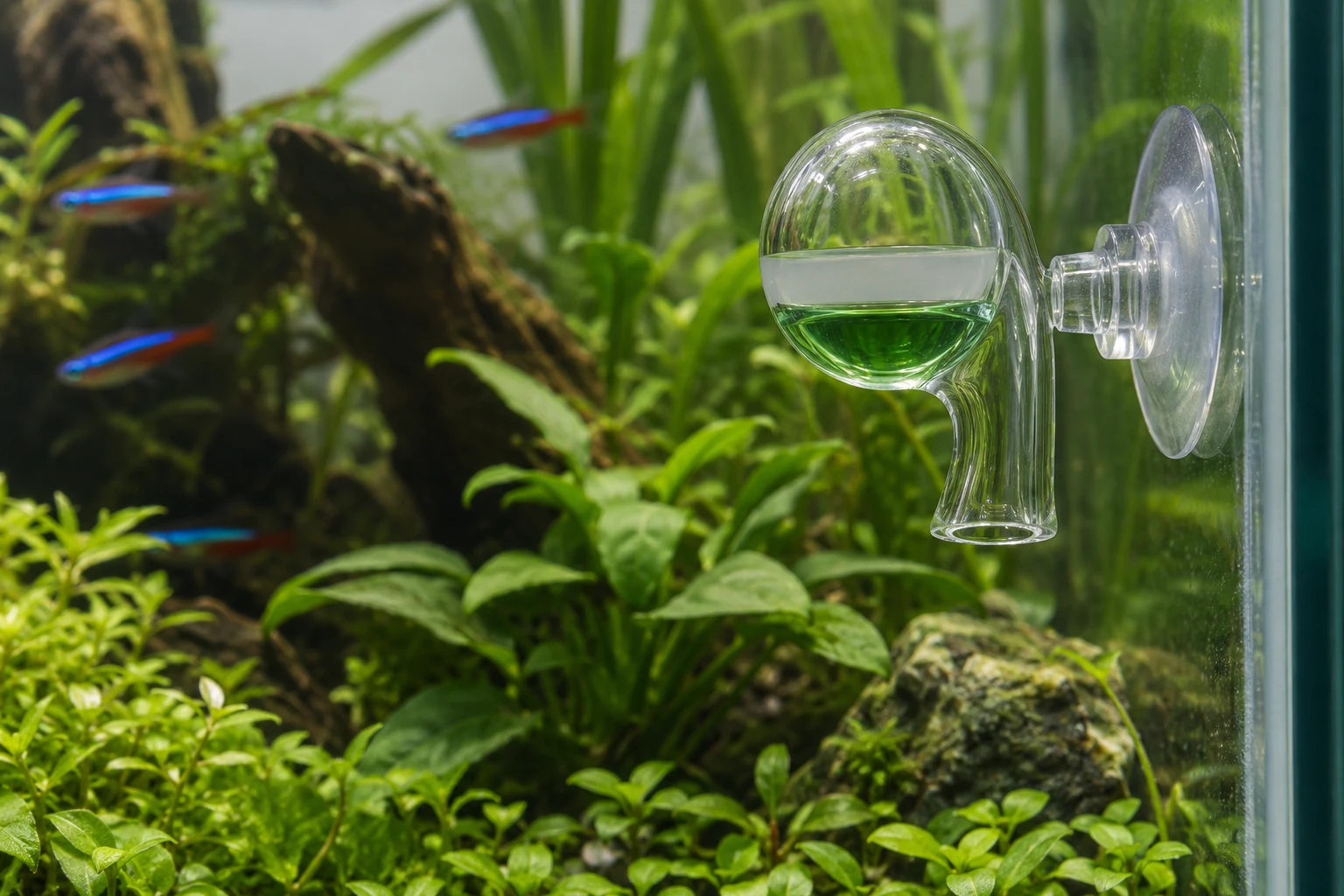Длительный индикатор CO2 с жидкостью и отдельной воздушной полостью