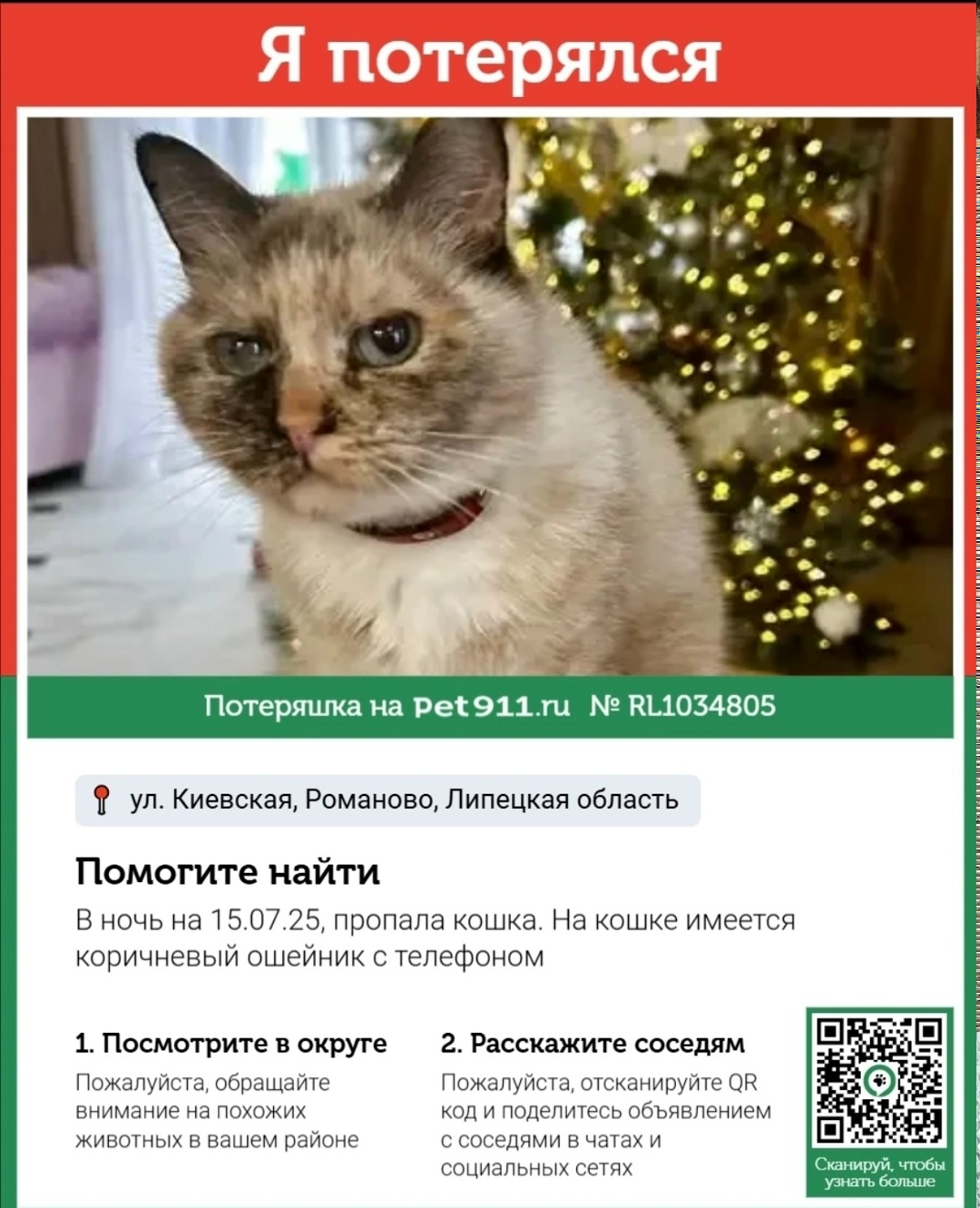 Найдена собака в Липецке — фото объявления